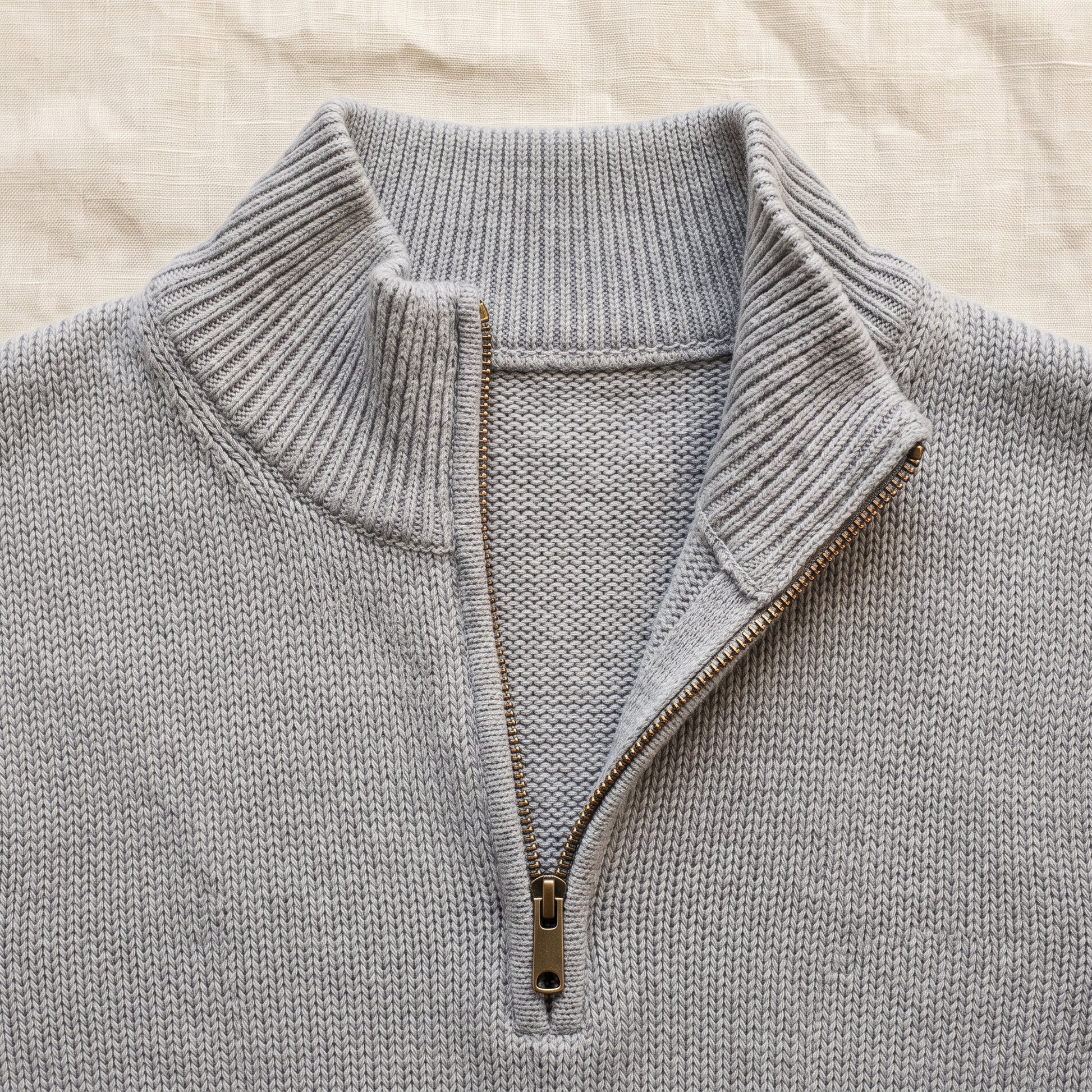 Torino Half Zip Sweater - fabric detail