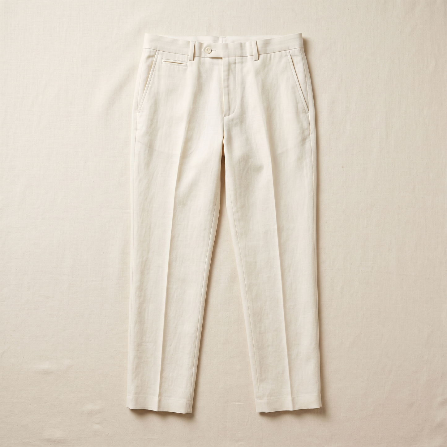 Santorini Linen Trousers - flat lay front