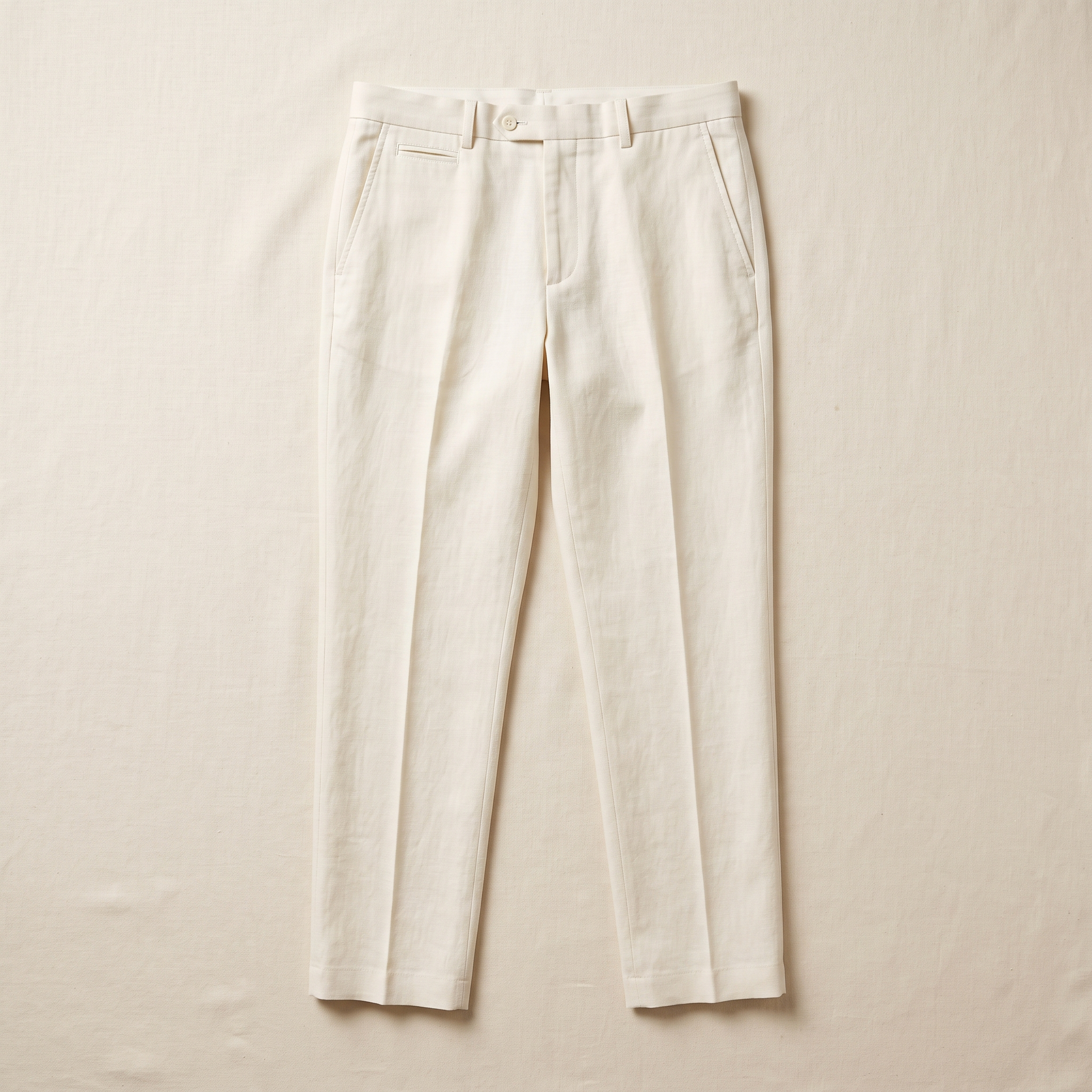 Santorini Linen Trousers - flat lay front