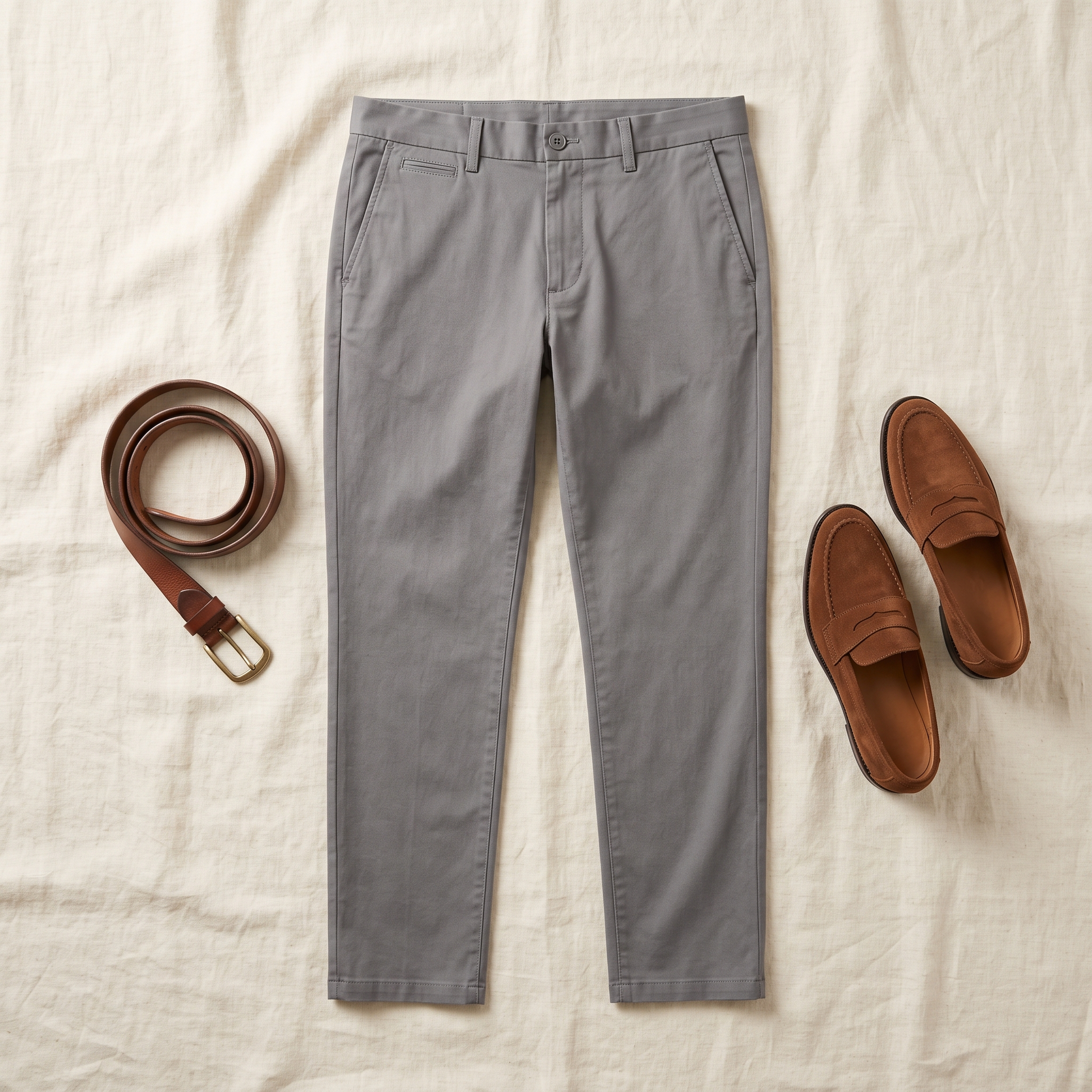 Brooklyn Casual Pants - styled flat lay