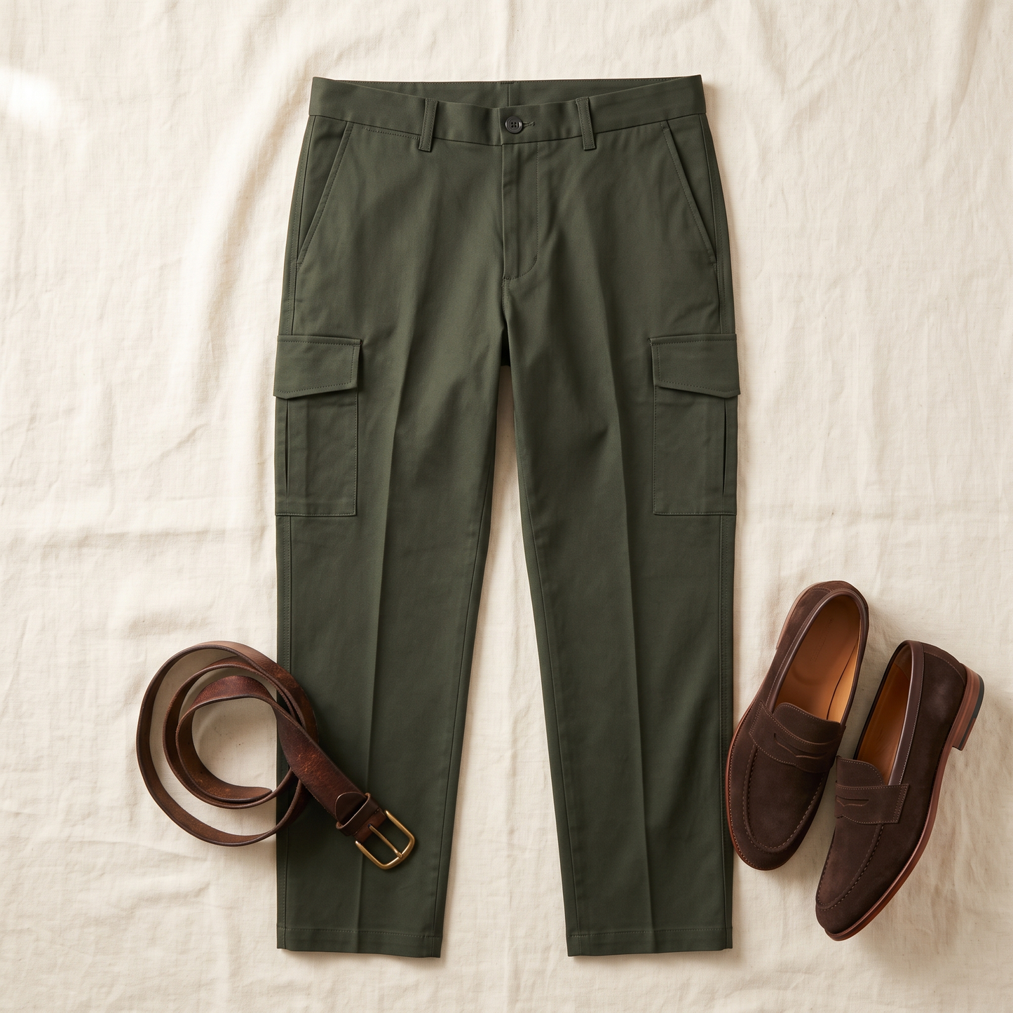 Sierra Cargo Pants - styled flat lay