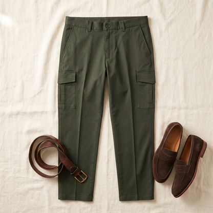 Sierra Cargo Pants - styled flat lay