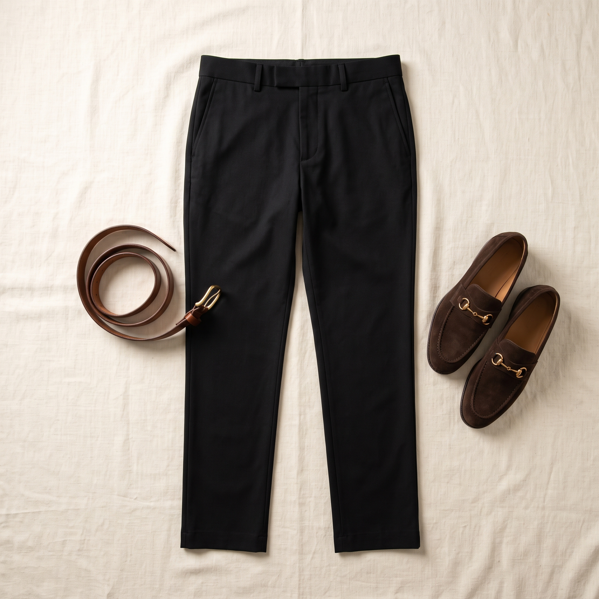 Ravello Straight Pants - styled flat lay