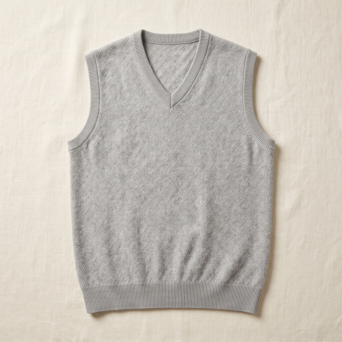 Harlow Patterned Sweater Vest - flat lay front