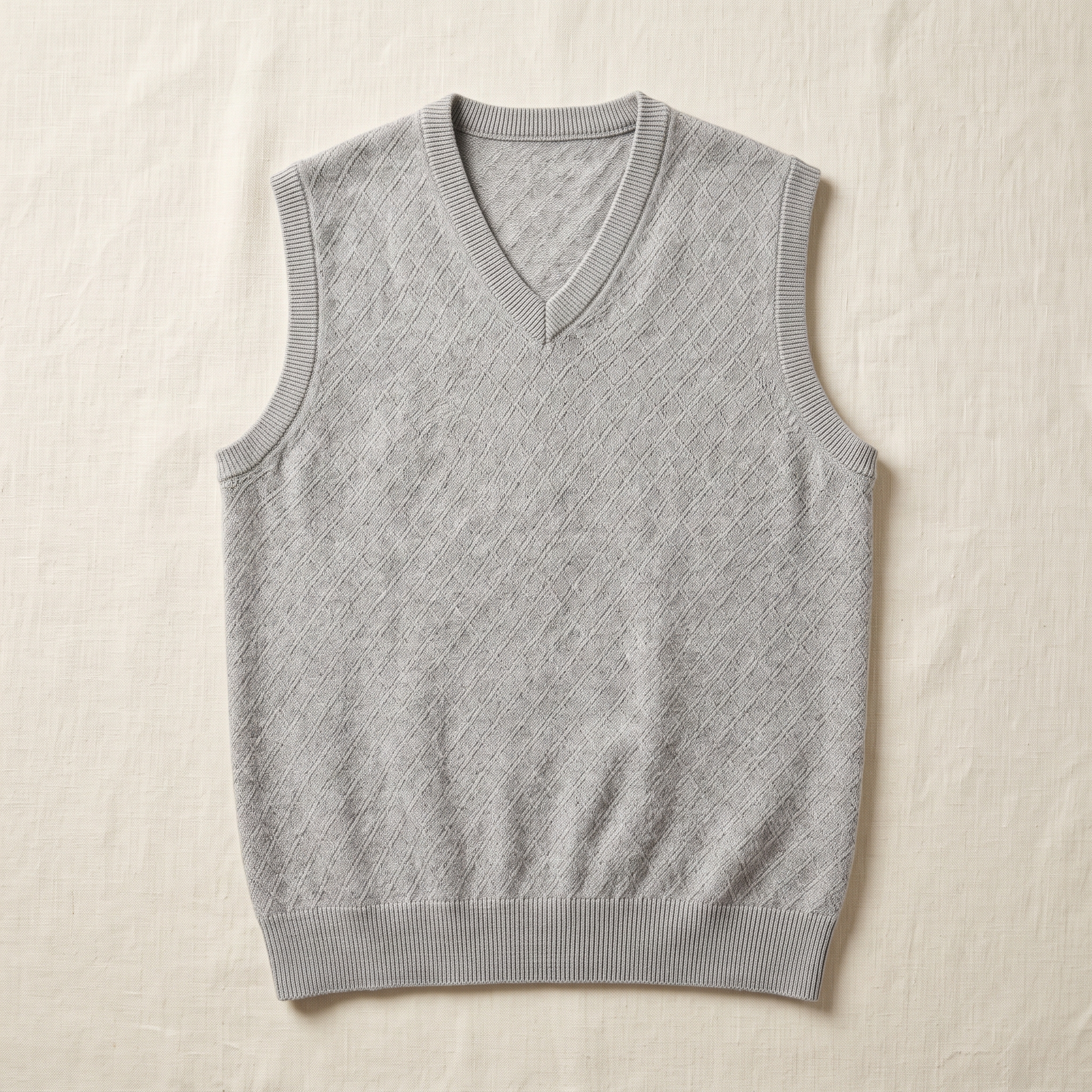 Harlow Patterned Sweater Vest - flat lay front