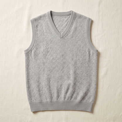 Harlow Patterned Sweater Vest - flat lay front