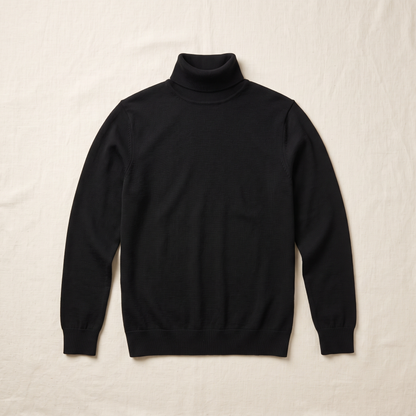 Bergen Knitted Turtleneck - flat lay front