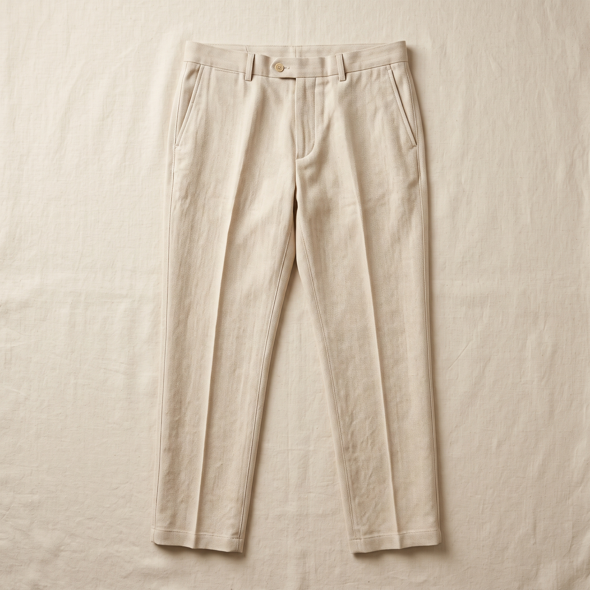 Corsica Linen Trousers - flat lay front