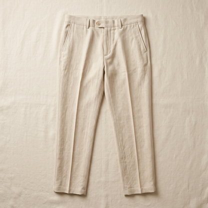 Corsica Linen Trousers - flat lay front