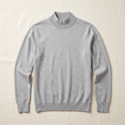 Ellis Mock-Neck Sweater - flat lay front