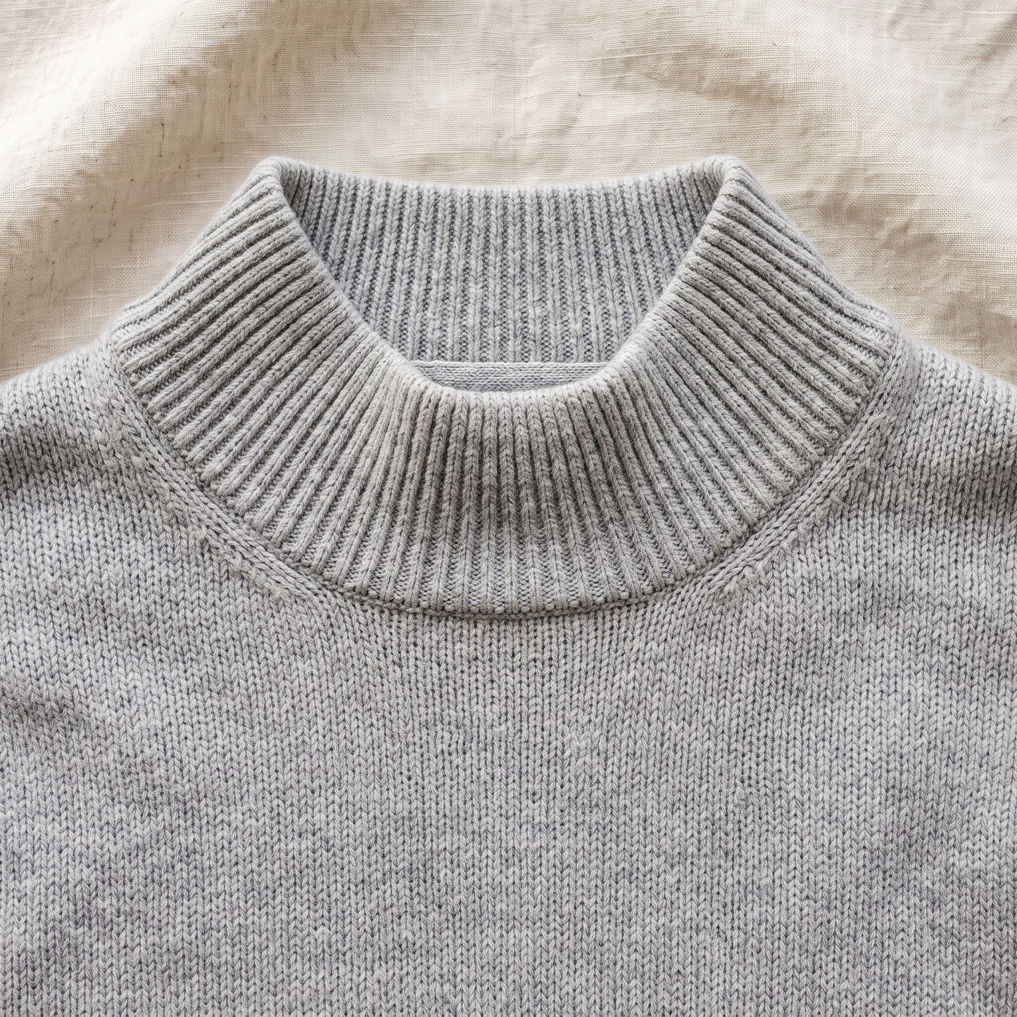 Ellis Mock-Neck Sweater - fabric detail