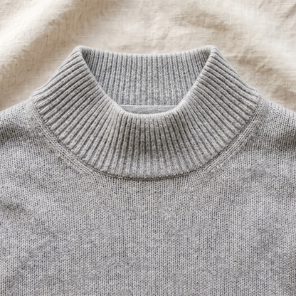 Ellis Mock-Neck Sweater - fabric detail