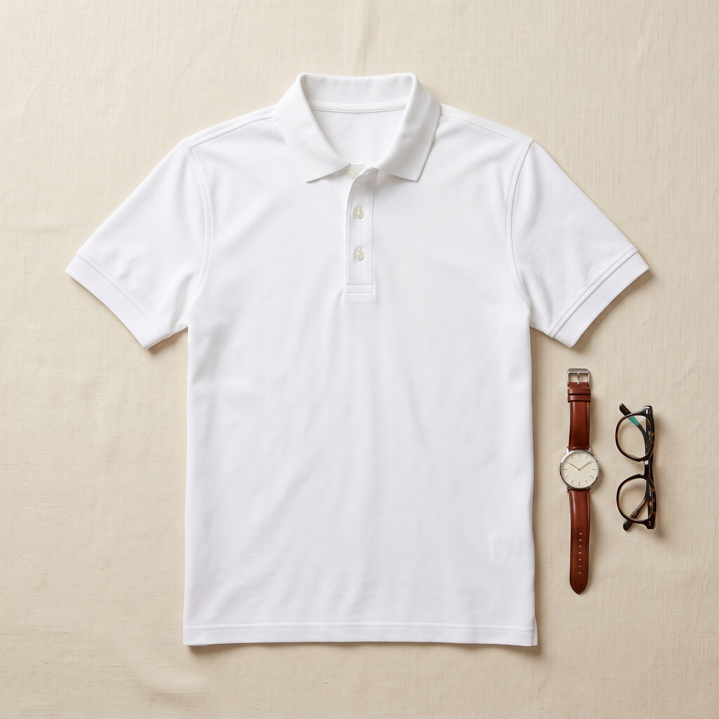 Belmont Polo - styled flat lay