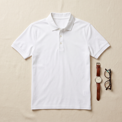 Belmont Polo - styled flat lay