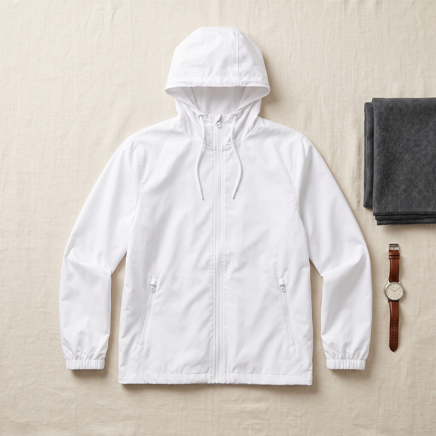 Solaris Windbreaker - styled flat lay