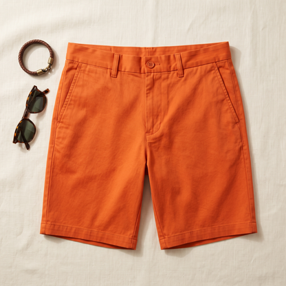 Hampton Chino Shorts - styled flat lay