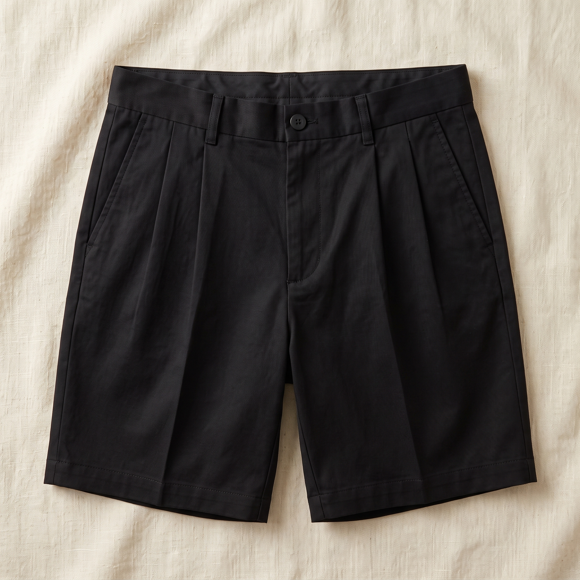 Windsor Pleated Shorts - flat lay front