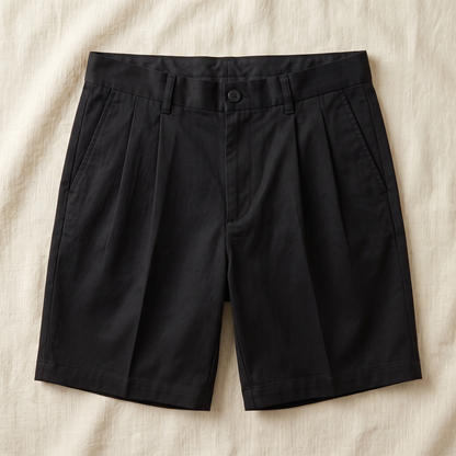 Windsor Pleated Shorts - flat lay front
