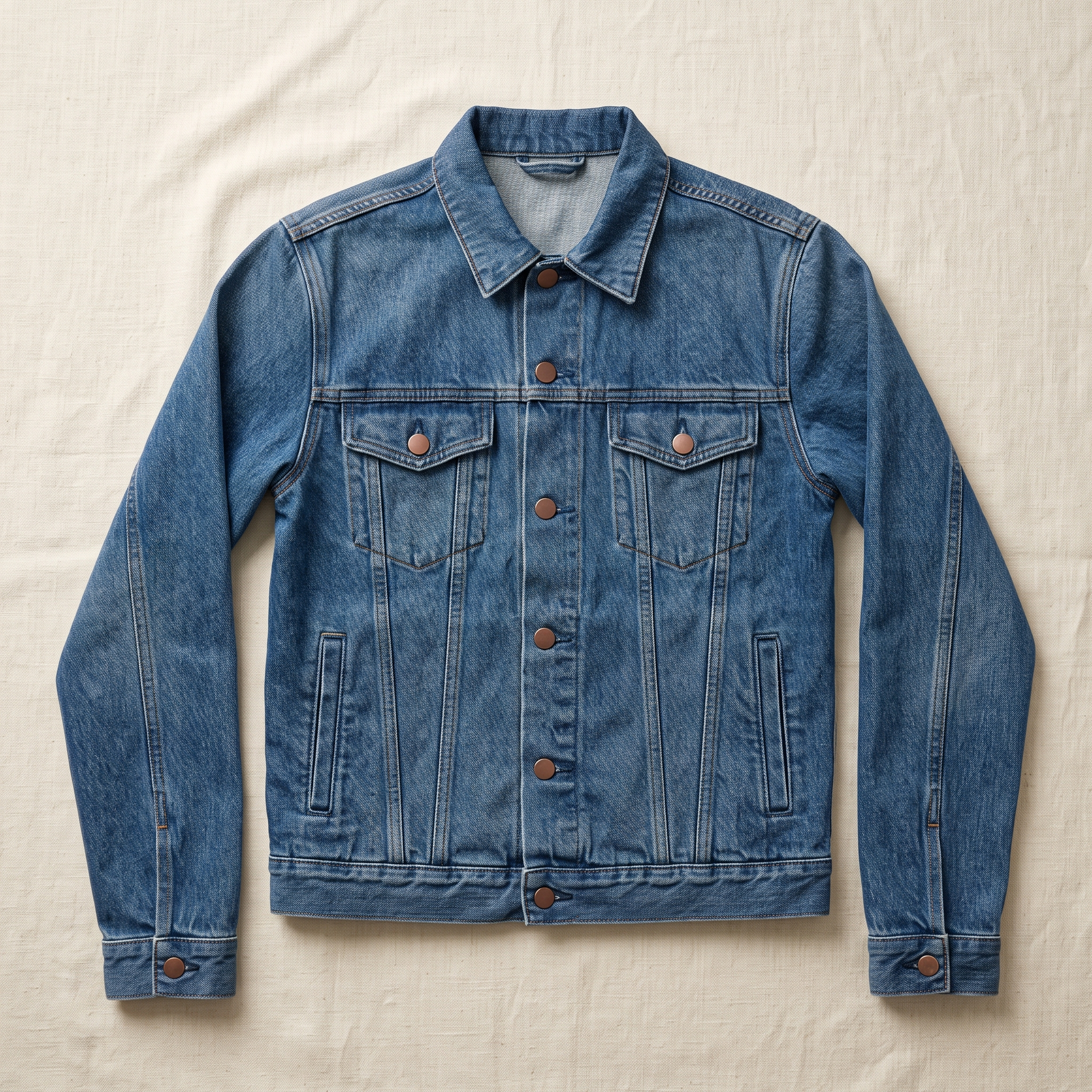 Dylan Vintage Denim Jacket - flat lay front