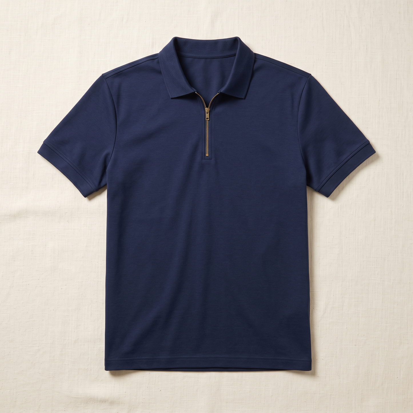 Portello Zip Polo - flat lay front