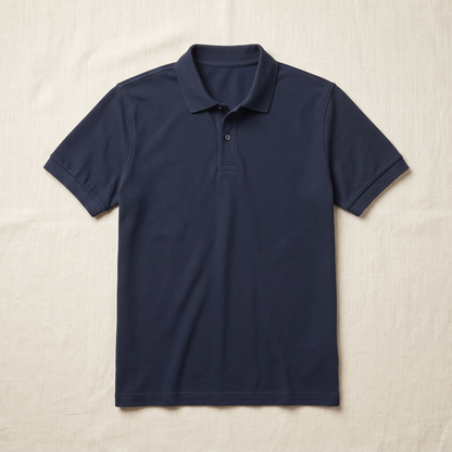 Alden Pique Polo Shirt - flat lay front