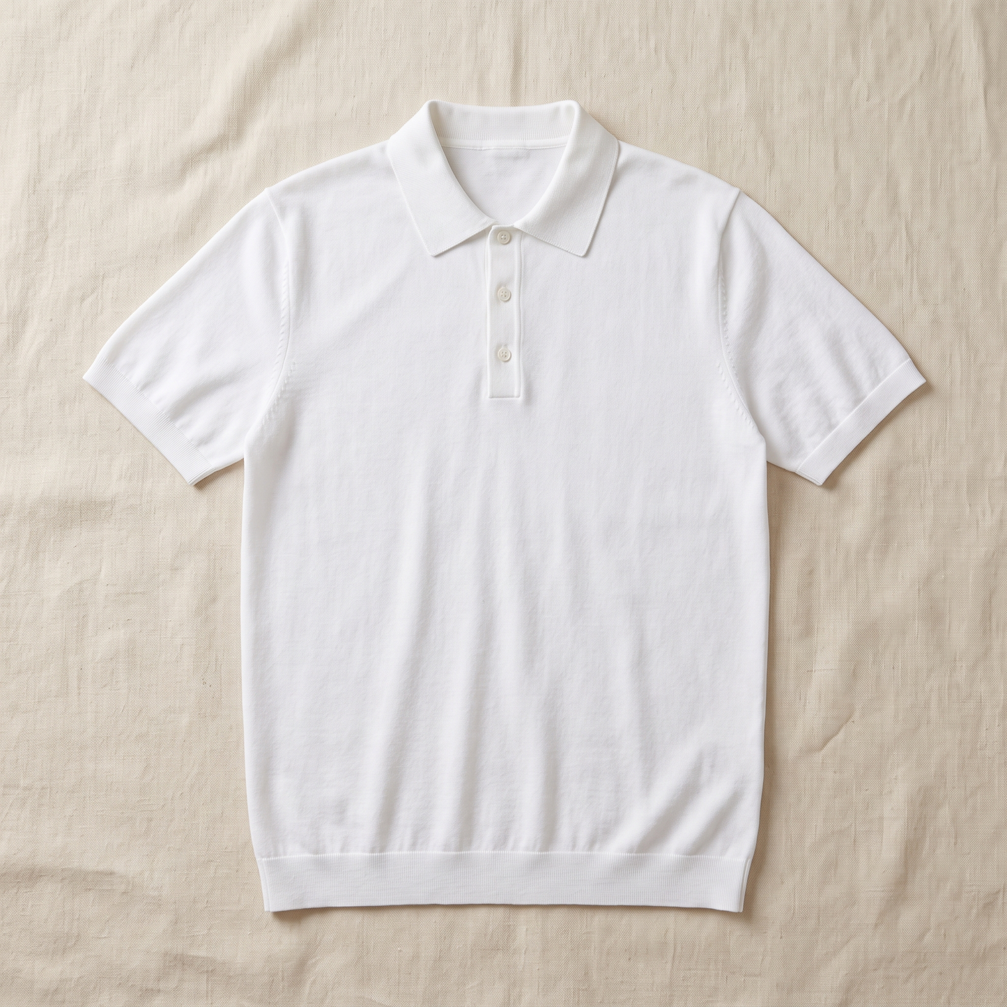 Nolan Knit Polo - flat lay front