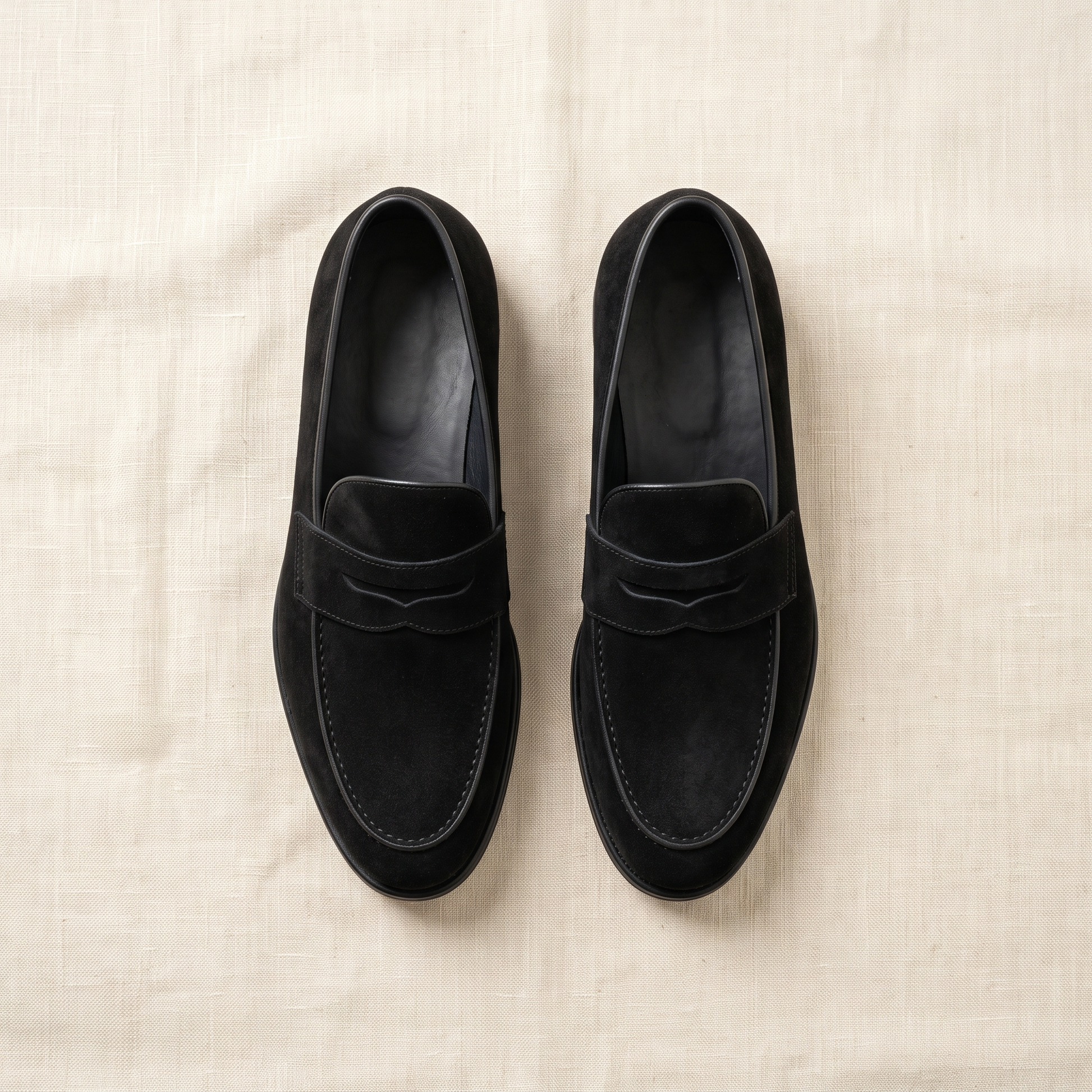 Napoli Suede Loafers - flat lay front