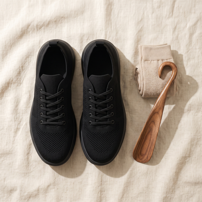 Vento Knit Sneakers - styled flat lay