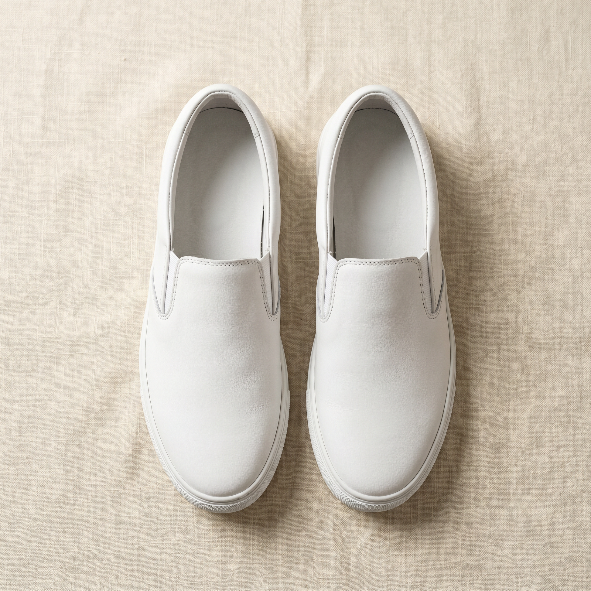 Como Leather Slip-Ons - flat lay front
