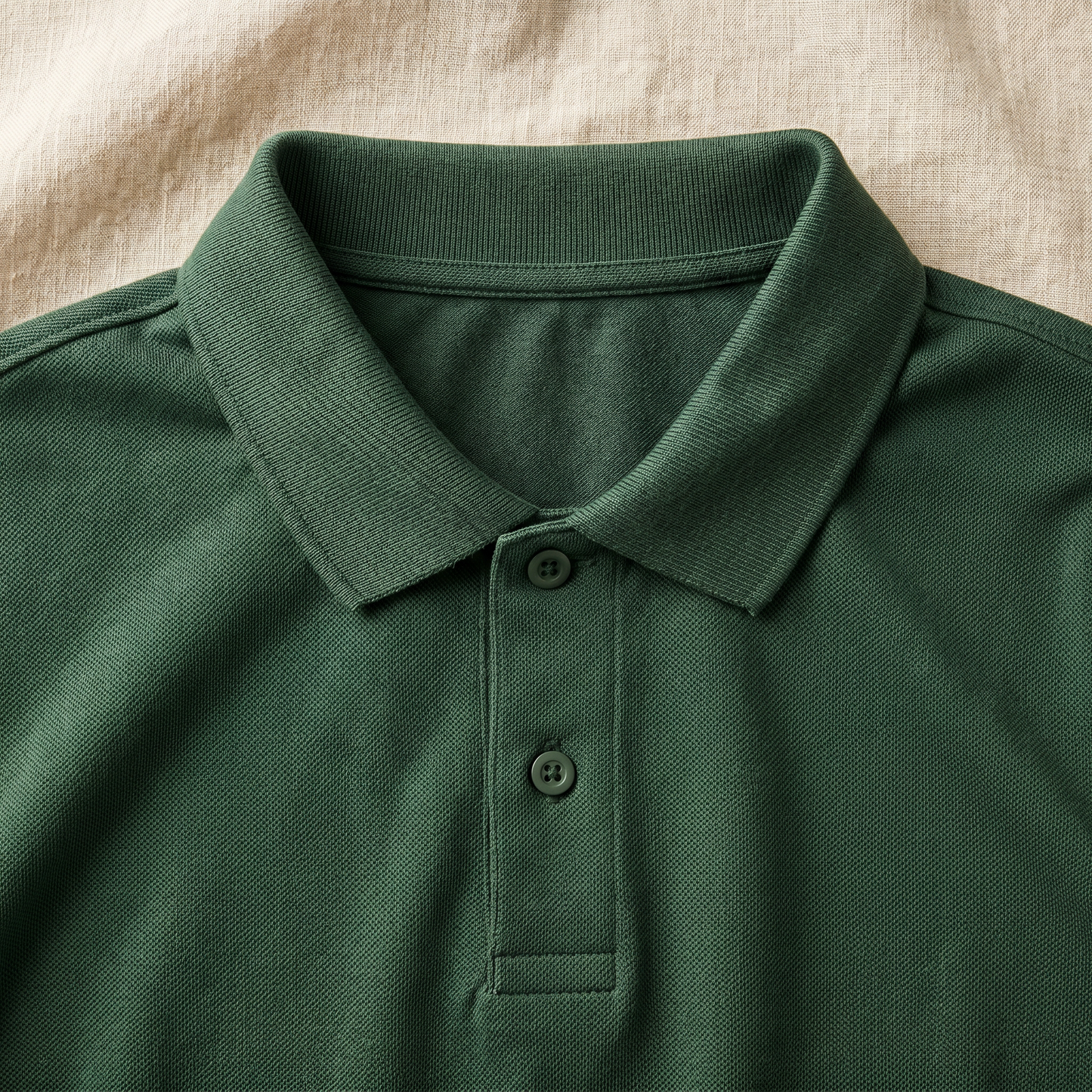 Mercer Collared Tee - fabric detail