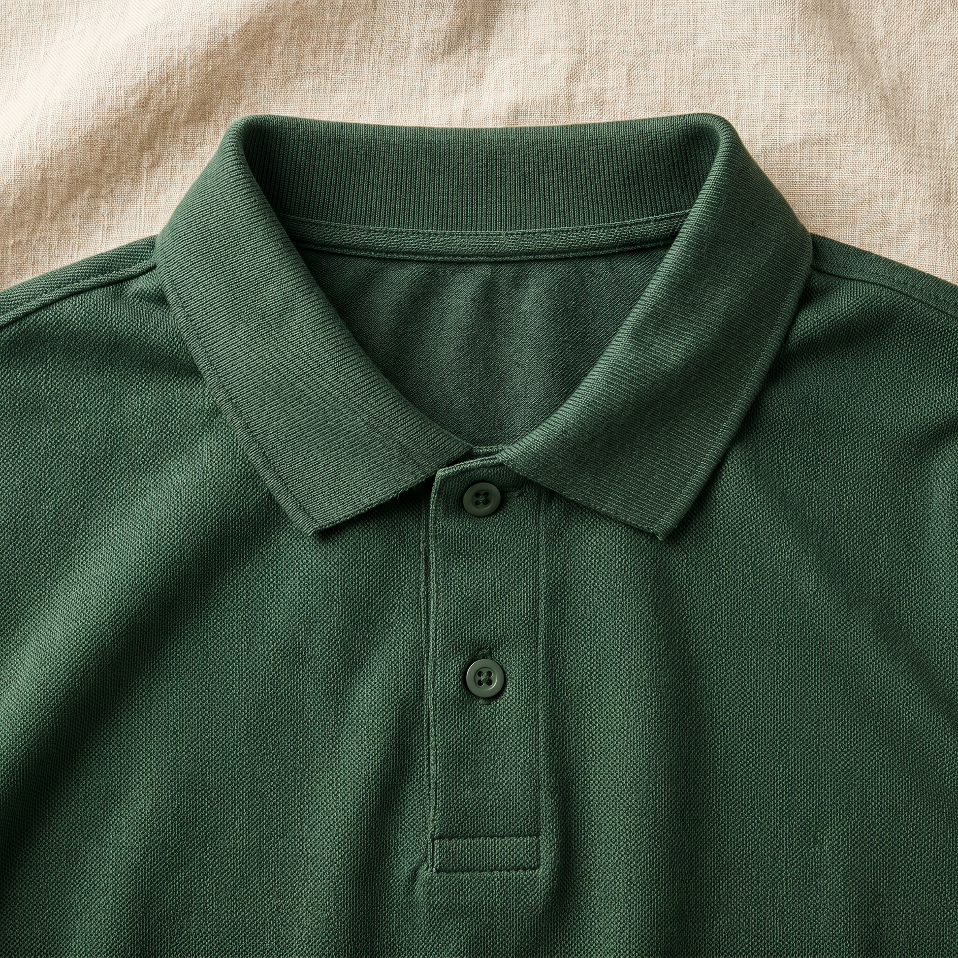 Mercer Collared Tee - fabric detail