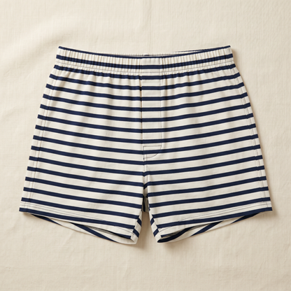 Riviera Striped Boxers - flat lay front