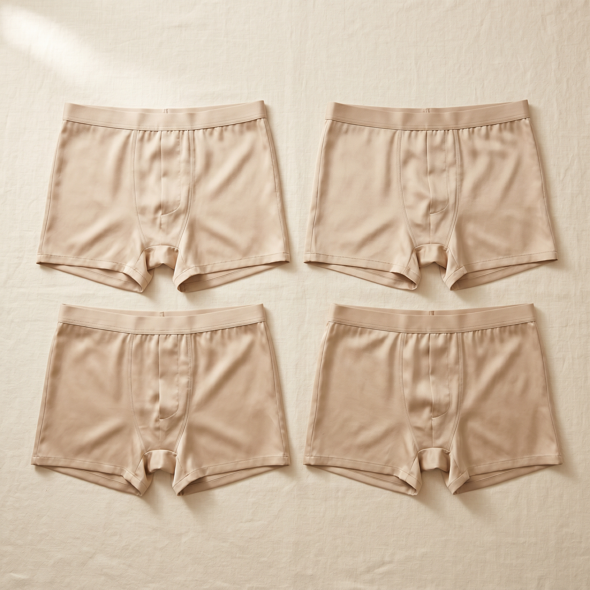 Luxe Silk 4-Pack Boxers - flat lay front