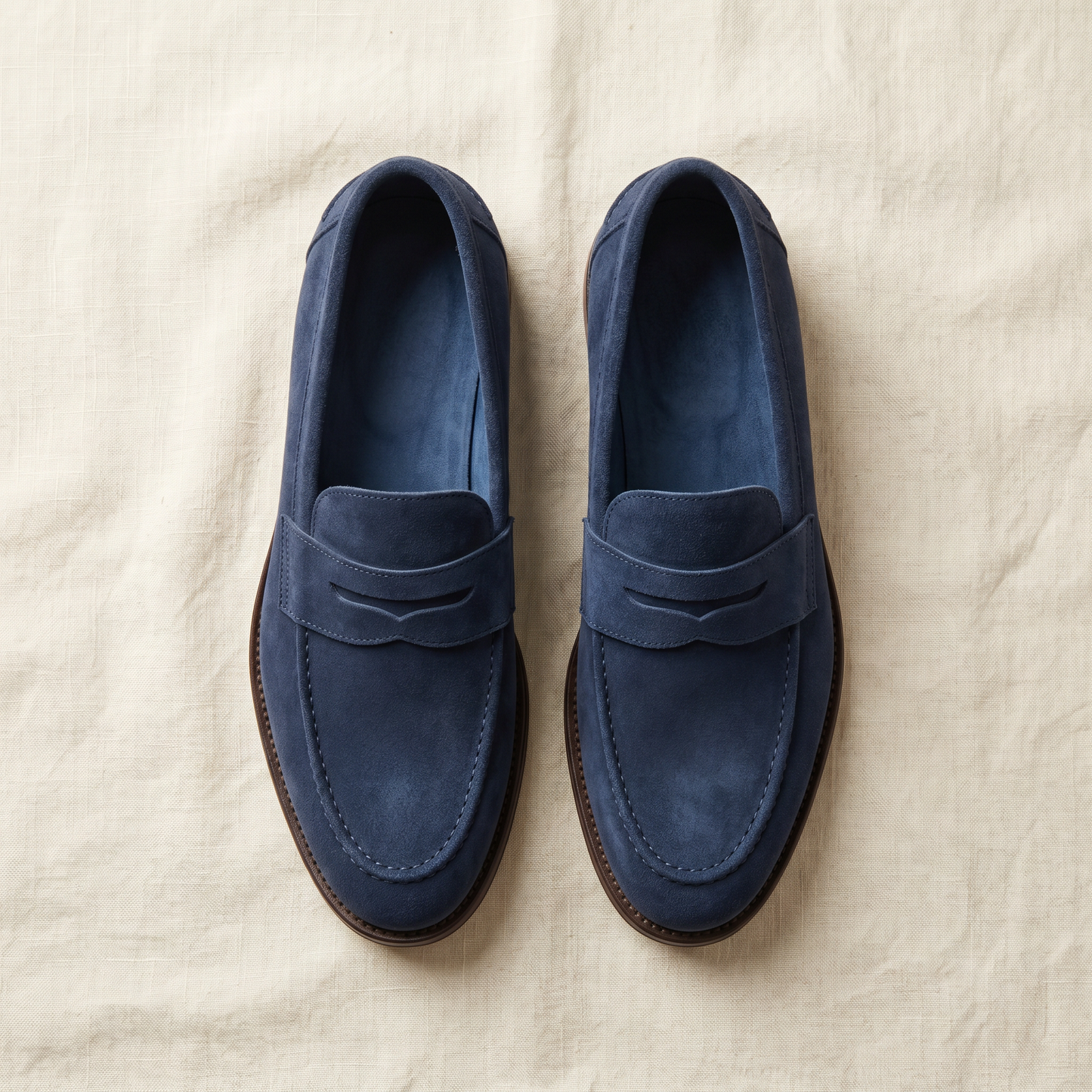 Siena Suede Loafers - flat lay front