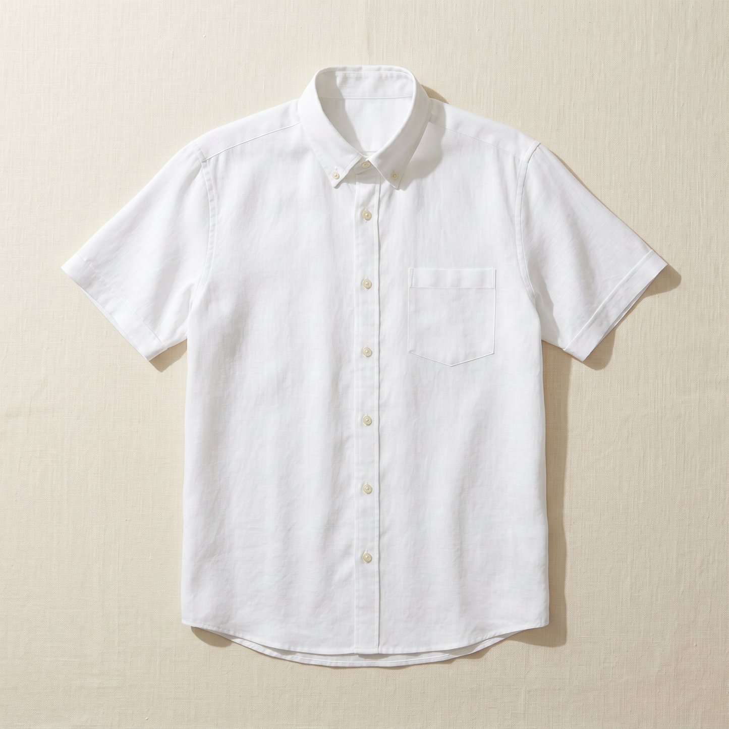 Sardinia Linen-Blend Shirt - flat lay front