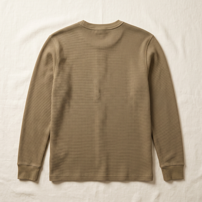 Hayes Waffle Henley - back view