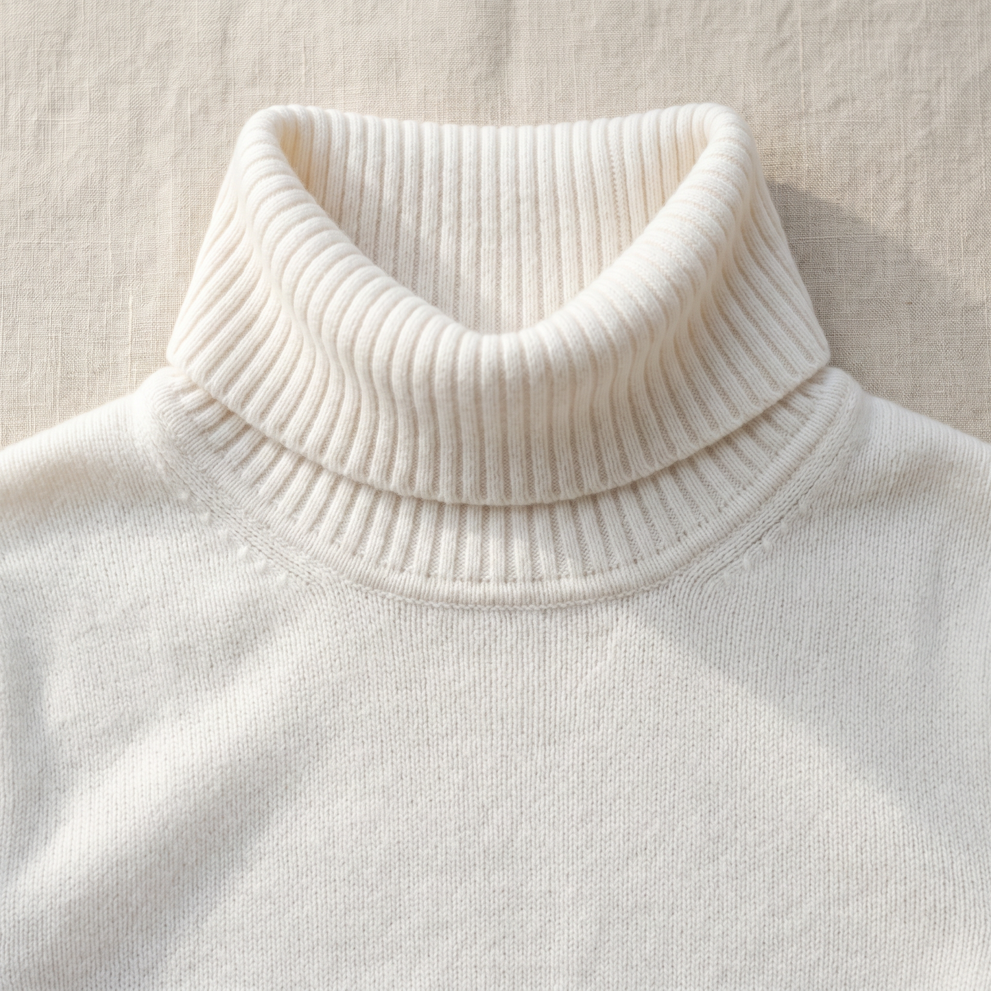 Camille Cashmere Turtleneck - fabric detail