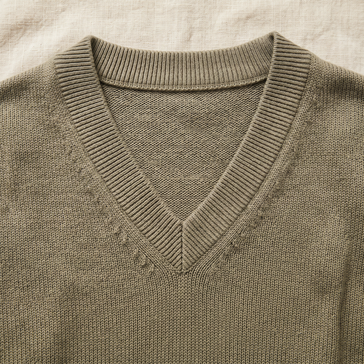 Colette V-Neck Pullover - fabric detail