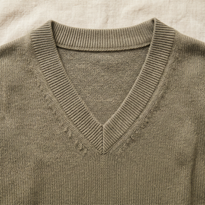 Colette V-Neck Pullover - fabric detail