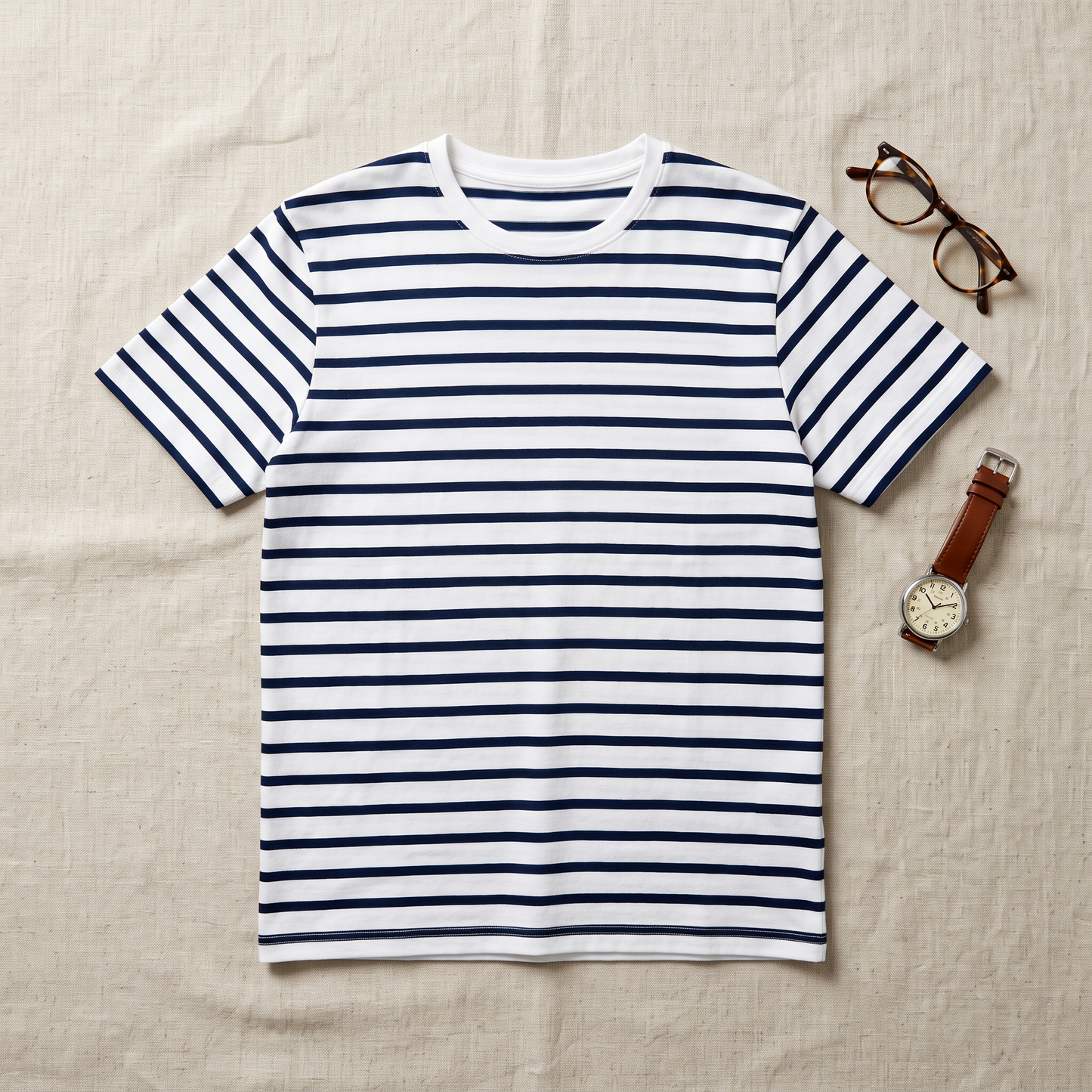 Breton Striped Tee - styled flat lay
