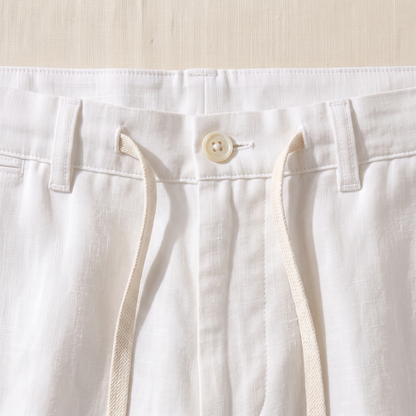 Palmara Linen Pants - fabric detail