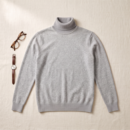 Aspen Turtleneck Sweater - styled flat lay