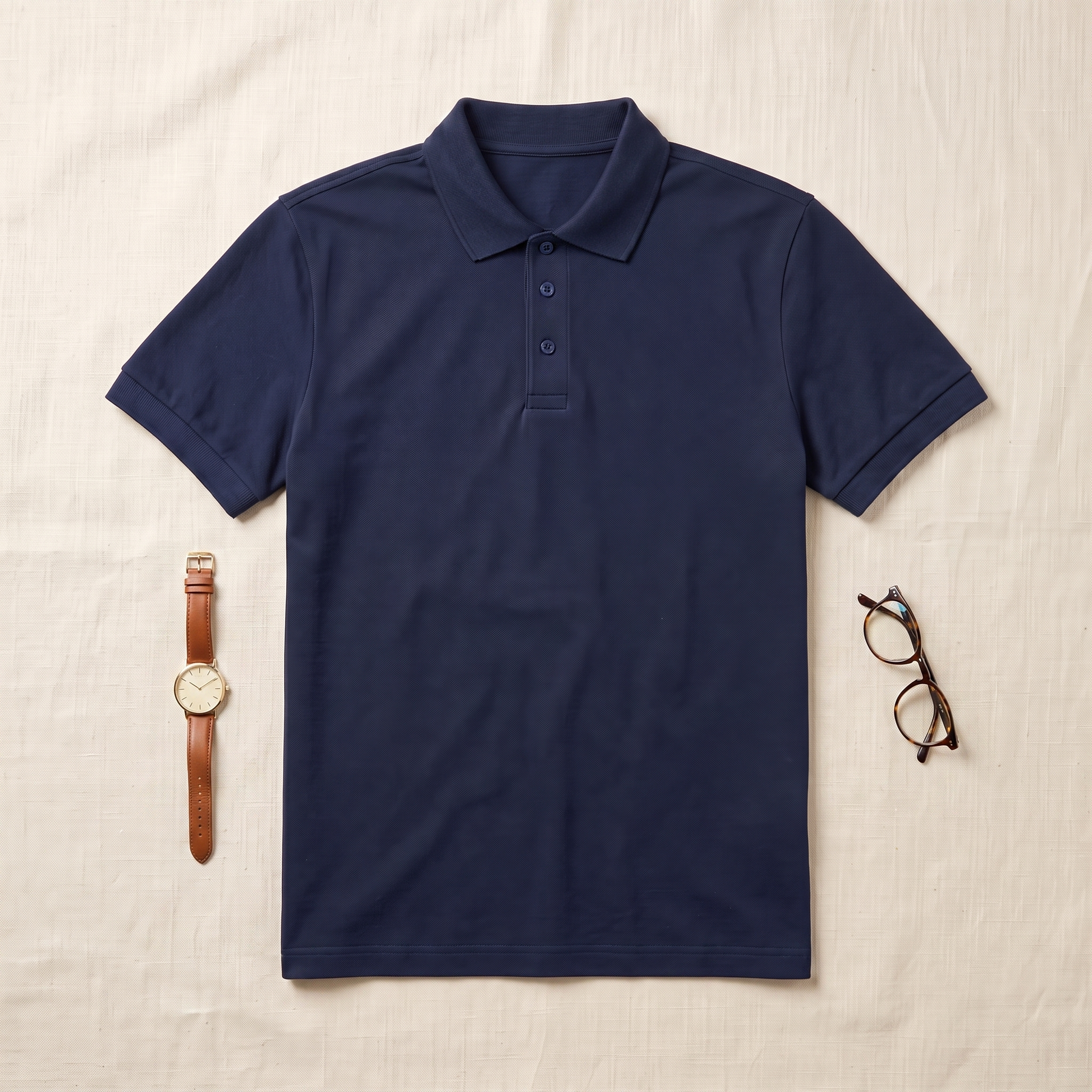 St Tropez Polo - styled flat lay