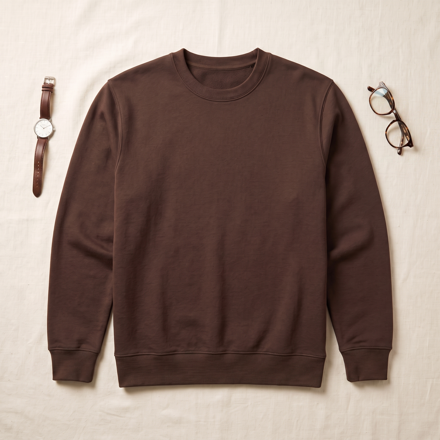 Calverton Crewneck - styled flat lay