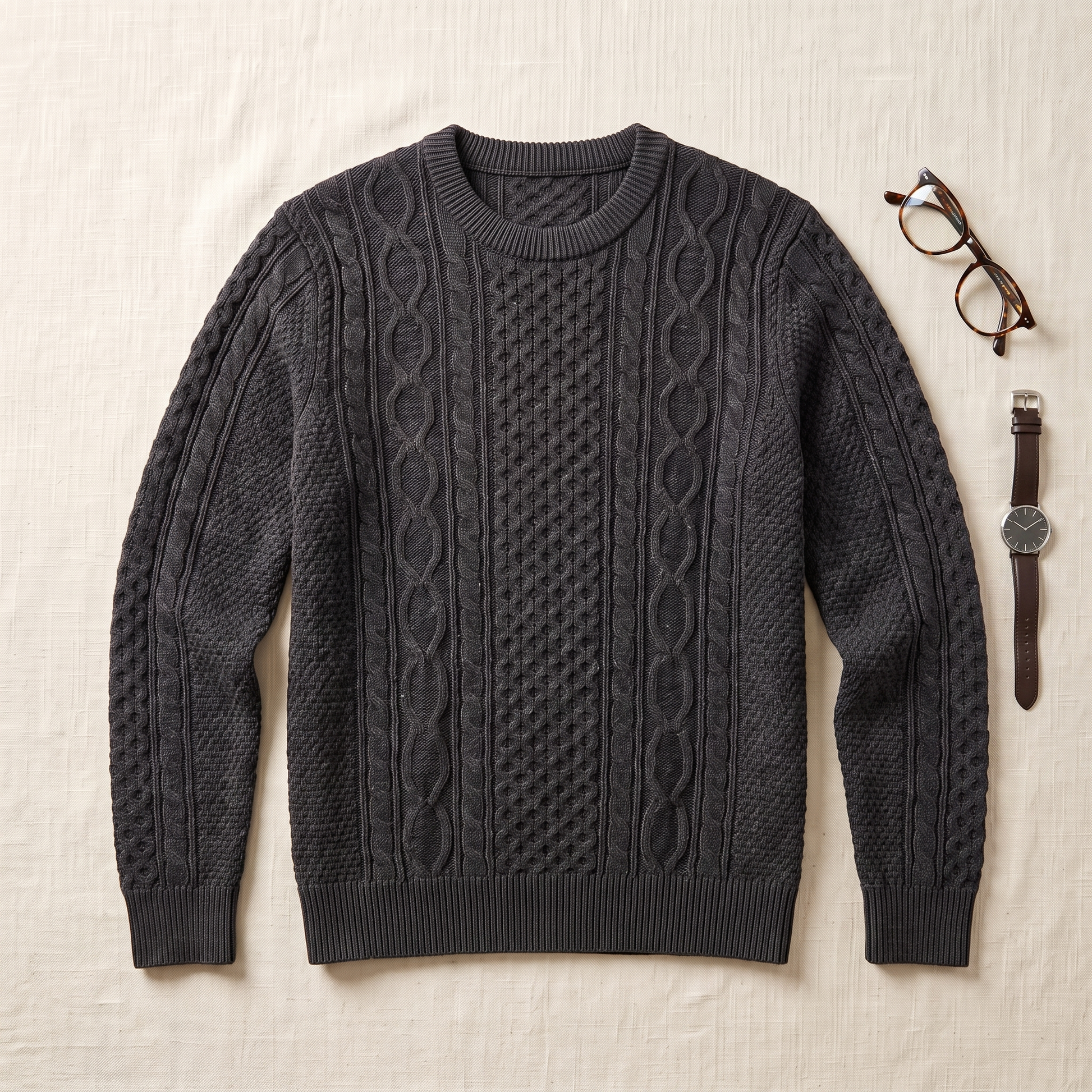 Soren Pattern Pullover - styled flat lay