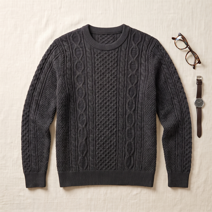 Soren Pattern Pullover - styled flat lay