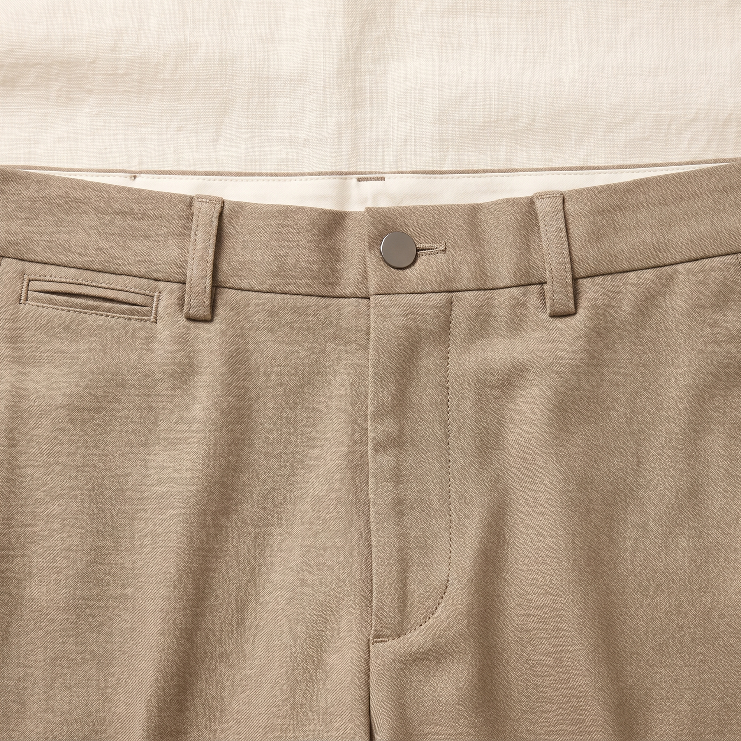 Harrow Herringbone Wool Trousers - fabric detail