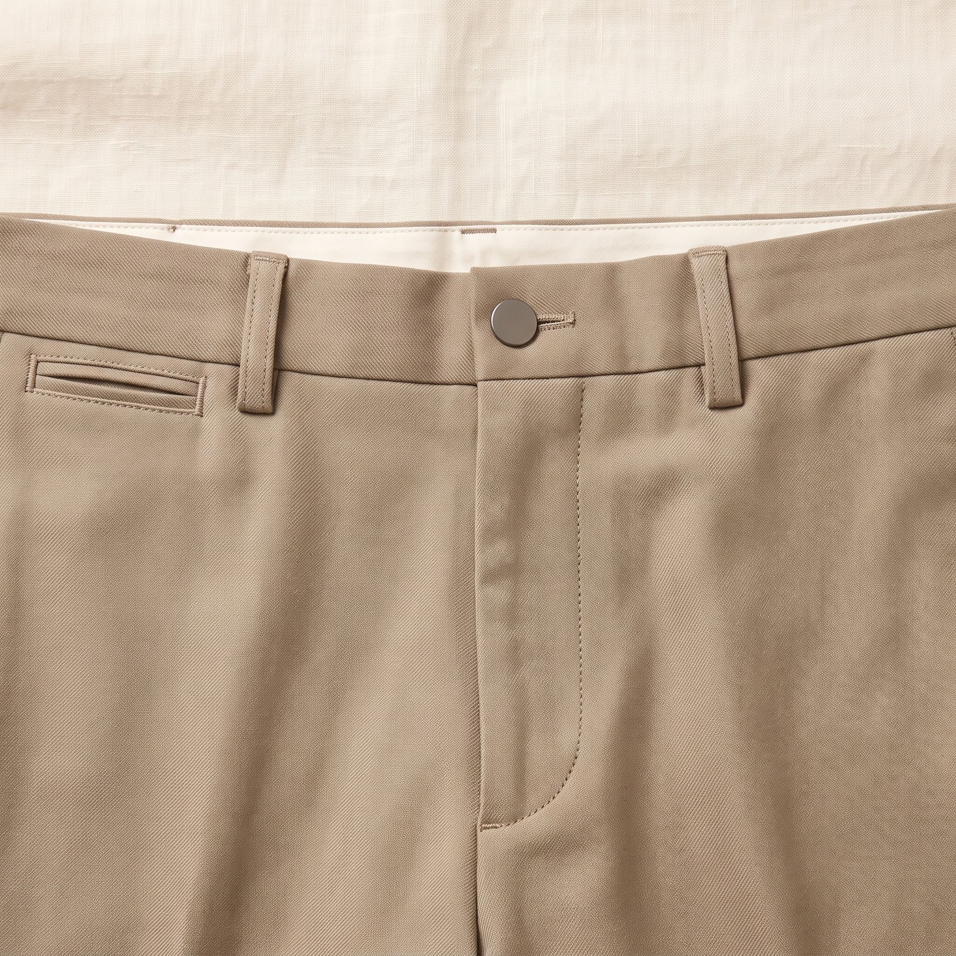 Harrow Herringbone Wool Trousers - fabric detail