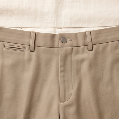 Harrow Herringbone Wool Trousers - fabric detail