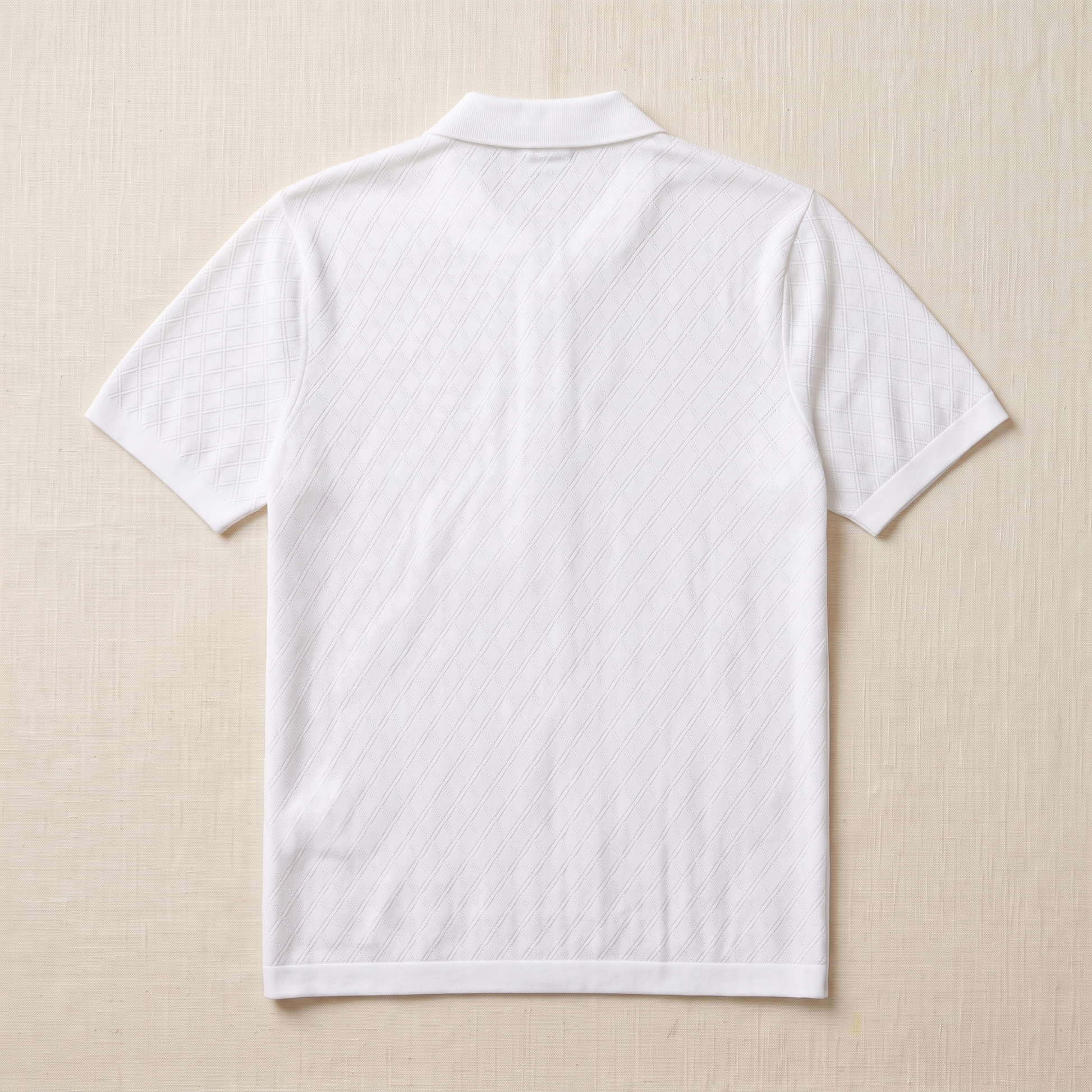 Blaise Diamond Knit Polo - back view